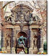 Medici Fountain In Autumn - Paris, France Canvas Print