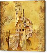 Medieval Golden Castle Canvas Print