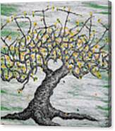 Meditate Love Tree Canvas Print