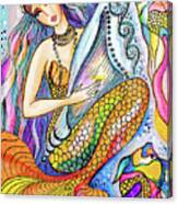 Mermaid Saraswati Canvas Print