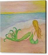 Mermaid Sunset Canvas Print