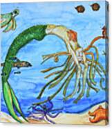 Mermaid Yoga Canvas Print