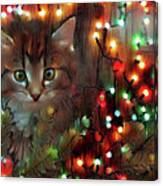 Merry Christmas From Kitty Canvas Print