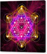 Metatron's Cube With Flower Of Life Canvas Print