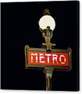 Metro - Paris France Canvas Print