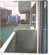 Miami Beach Apartment Balcony Canvas Print