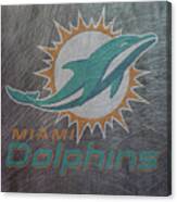 Miami Dolphins Translucent Steel Canvas Print