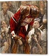 Michael Jordan The Flu Game Canvas Print
