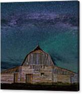 Milky Way Arch Over Moulton Barn Canvas Print