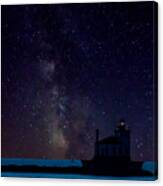 Milky Way Lighthouse Canvas Print