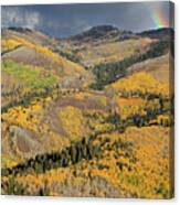 Mill D North Fall Colors And Rainbow Canvas Print
