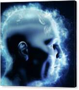 Mind Brain Power And Energy Concept 3d Human Head With Glowing