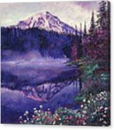 Misty Mountain Lake Canvas Print