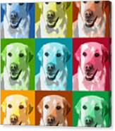 Golden Labrador Warhol Canvas Print