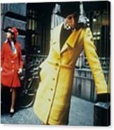 Models In Colorful Coats Canvas Print