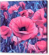 Modern Poppies Canvas Print