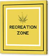 Modern Recreation Zone Sign- Art By Linda Woods Canvas Print