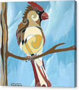 Moms Day Off Female Cardinal Painting Canvas Print