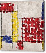 Mondrian Inspired Squares Canvas Print