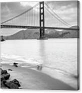 Monochromatic San Francisco California Bridge Canvas Print