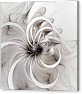 Monochrome Flower Canvas Print