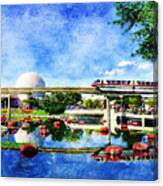 Monorail Red - Coming 'round The Bend Canvas Print