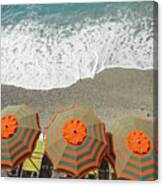 Monterosso Umbrellas Canvas Print