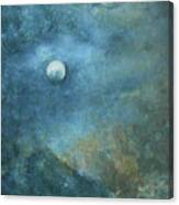 Moon And Earth Canvas Print