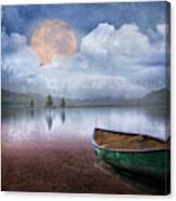 Moonglow On The Lake Canvas Print