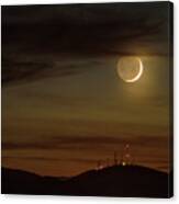 Moonset Over Signal Hill Canvas Print