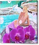 More Orchids And The Mermaid Canvas Print