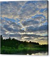 Morning Clouds Over Glacial Park's Nippersink Creek Canvas Print