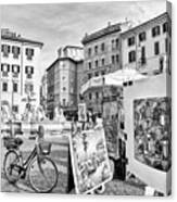 Morning On The Piazza Canvas Print