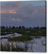 Morning Reflections Over The Wetlands Canvas Print