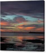 Morning Skyblue Pink Canvas Print