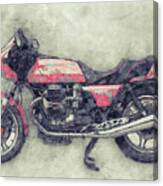 Moto Guzzi Mk3 Le Mans 1 - Sports Bike - 1976 - Motorcycle Poster - Automotive Art Canvas Print