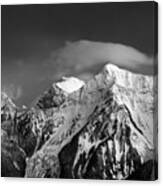 Mount Cheam Black And White Canvas Print