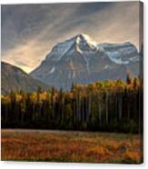 Mount Robson In Autumn Canvas Print
