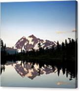Mount Shuksan From Picture Lake North Cascades Washington Canvas Print