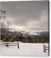 Mountains In Winter Canvas Print