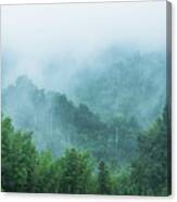 Mountains Scenery In The Mist Canvas Print