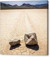 Moving Stones In Racetrack - Death Valley, United States - Travel Photography Canvas Print