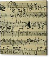 Mozart Score Written When 8 Years Old Canvas Print