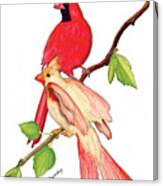 Mr. And Mrs. Cardinal Canvas Print