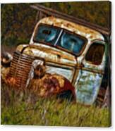 Mr Greenjeans Truck Ciose Up Canvas Print