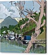 Mt Cooroy From Noosa Sound Canvas Print