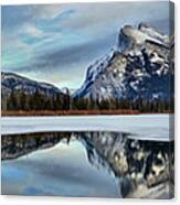 Mt Rundle Reflection Panorama Canvas Print