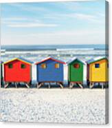 Muizenberg Beach Huts 2 Canvas Print