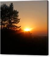 Mulholland Sunset And Silhouette Canvas Print