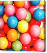 Multi Colored Gumballs. Sweets Background Canvas Print